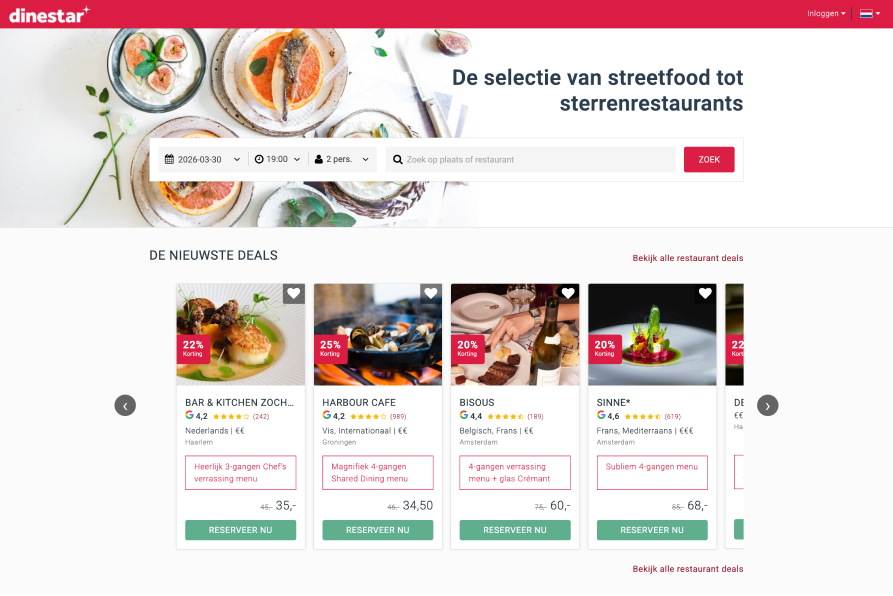 Voor: zonder Dinestar Manager