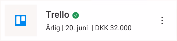 Dobbelt Trello-abonnement (årlig plan) med en pris på €4.322