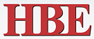 Red HBE text on white background.