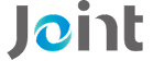 Joint logo with the letter 'o' stylized as a blue swirl.