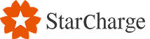 StarCharge company logo with an orange star symbol and black text.