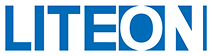 Lite-On company logo with stylized blue lettering and geometric shapes.