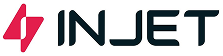 INJET company logo with a stylized red symbol on the left.