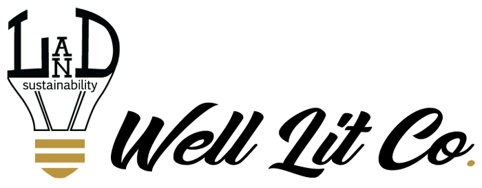 Well Lit Co. logo with stylized text and a gold dot beside it.