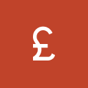 White British pound currency symbol on red background.