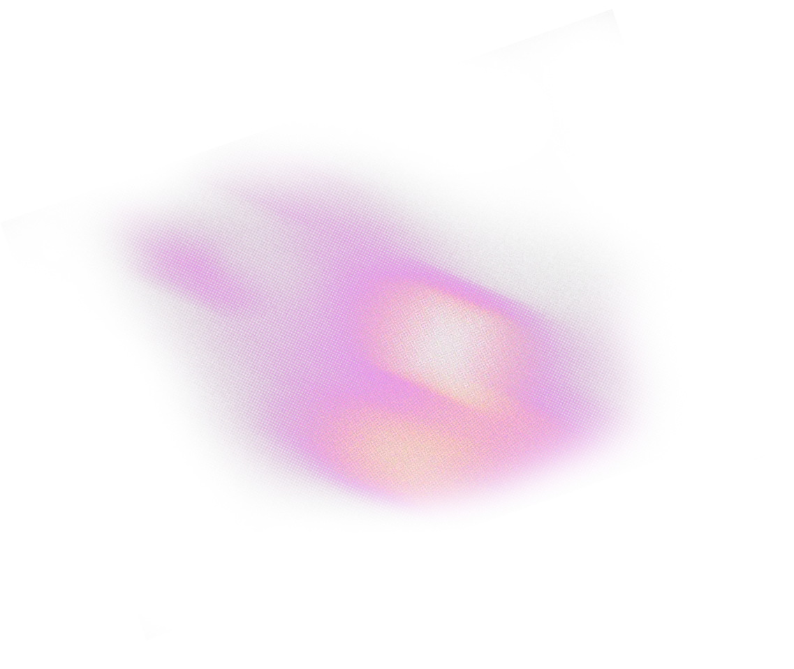 Abstract gloeiende paarse en roze vlek met een wazig verloop op een zwarte achtergrond.