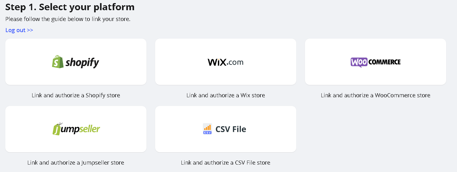DSers integration setup screen used as an example of connecting a store and supplier tool