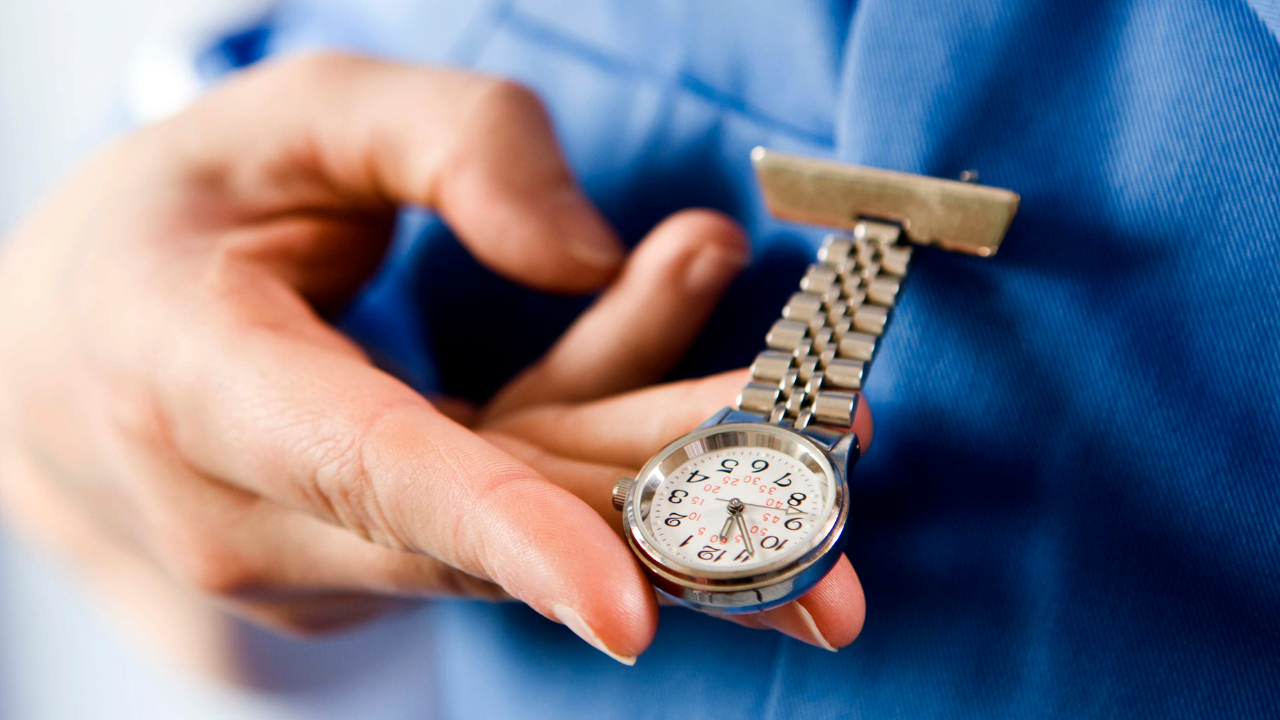 Clip-on nurse fob watches in several colors
