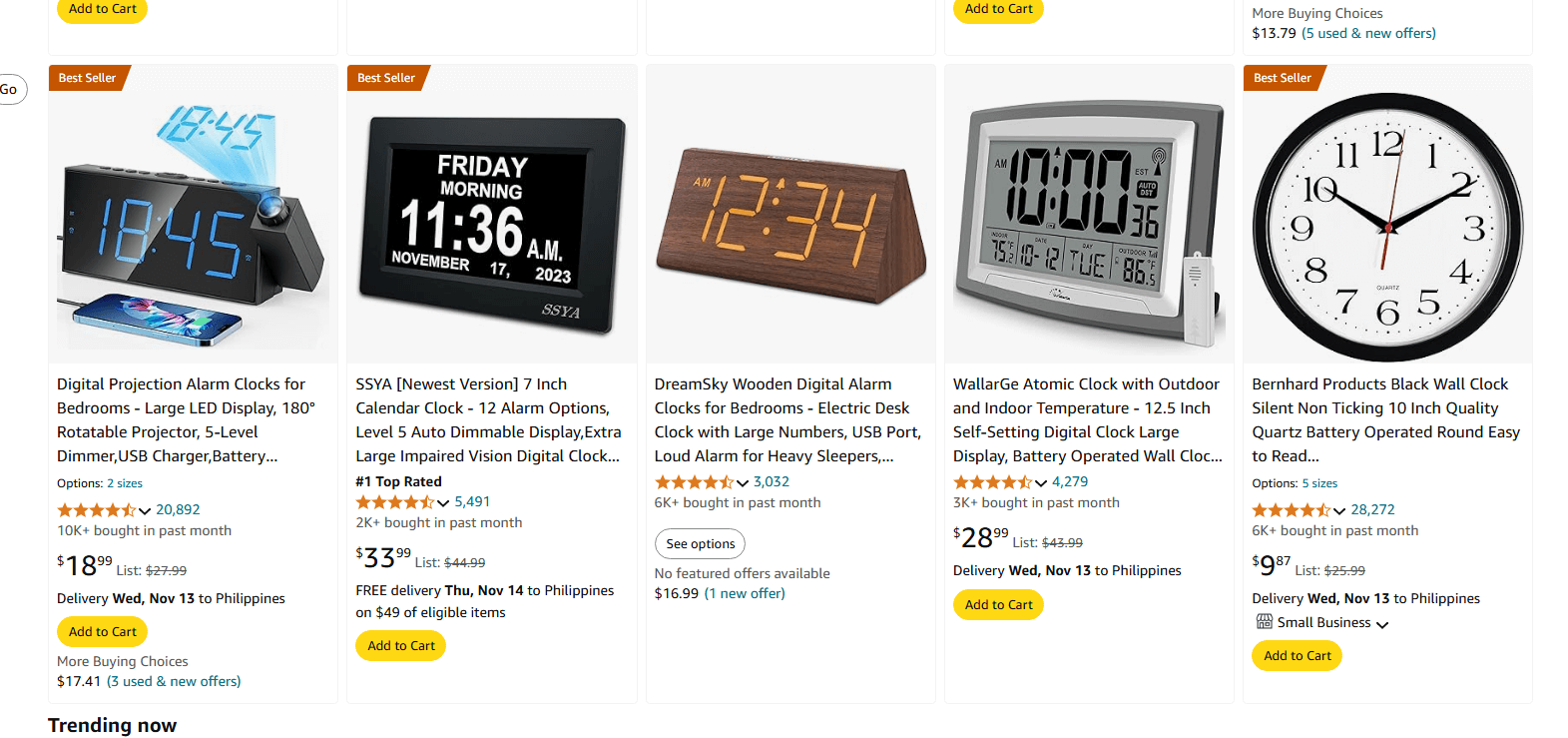 Clock product example carried forward from the live article