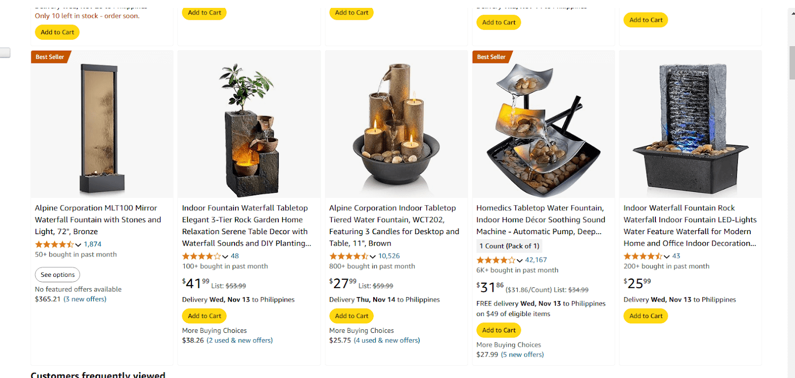 Small indoor fountain product example carried forward from the live article