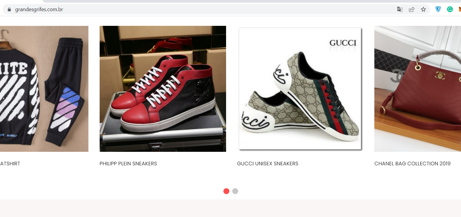 Grandes Grifes dropshipping storefront page