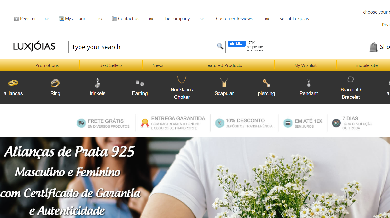 Luxjoias reseller and dropshipping page