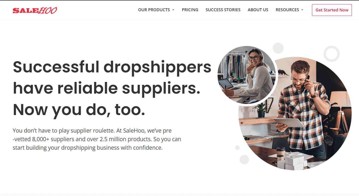 SaleHoo directory showing supplier search tools