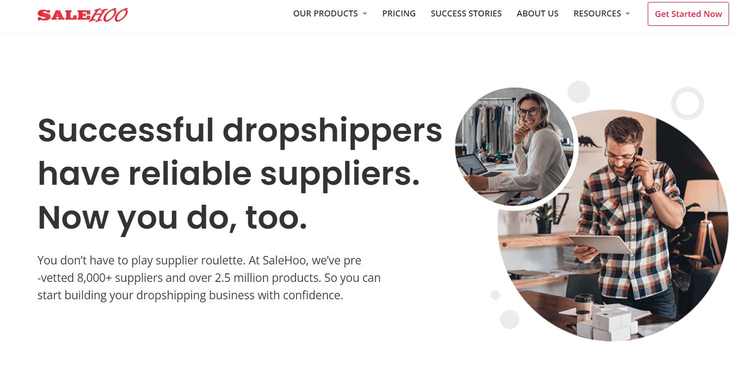 SaleHoo supplier directory page