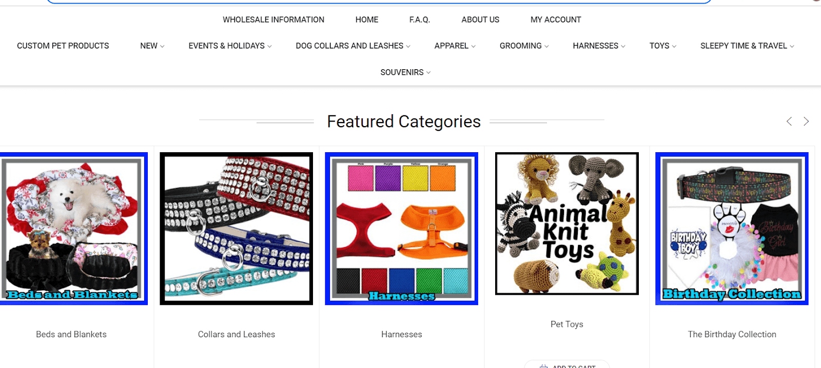 Mirage Pet Products catalog showing its pet-product catalog or supplier workflow