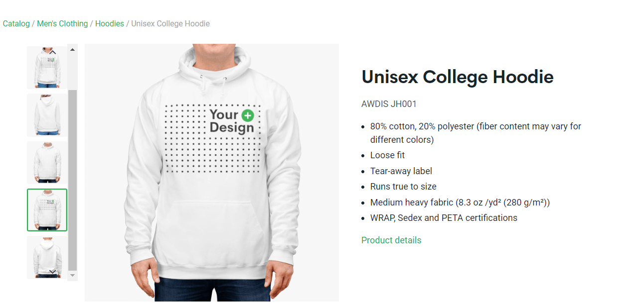 Custom apparel examples used to illustrate a garment-dyed T-shirt product idea