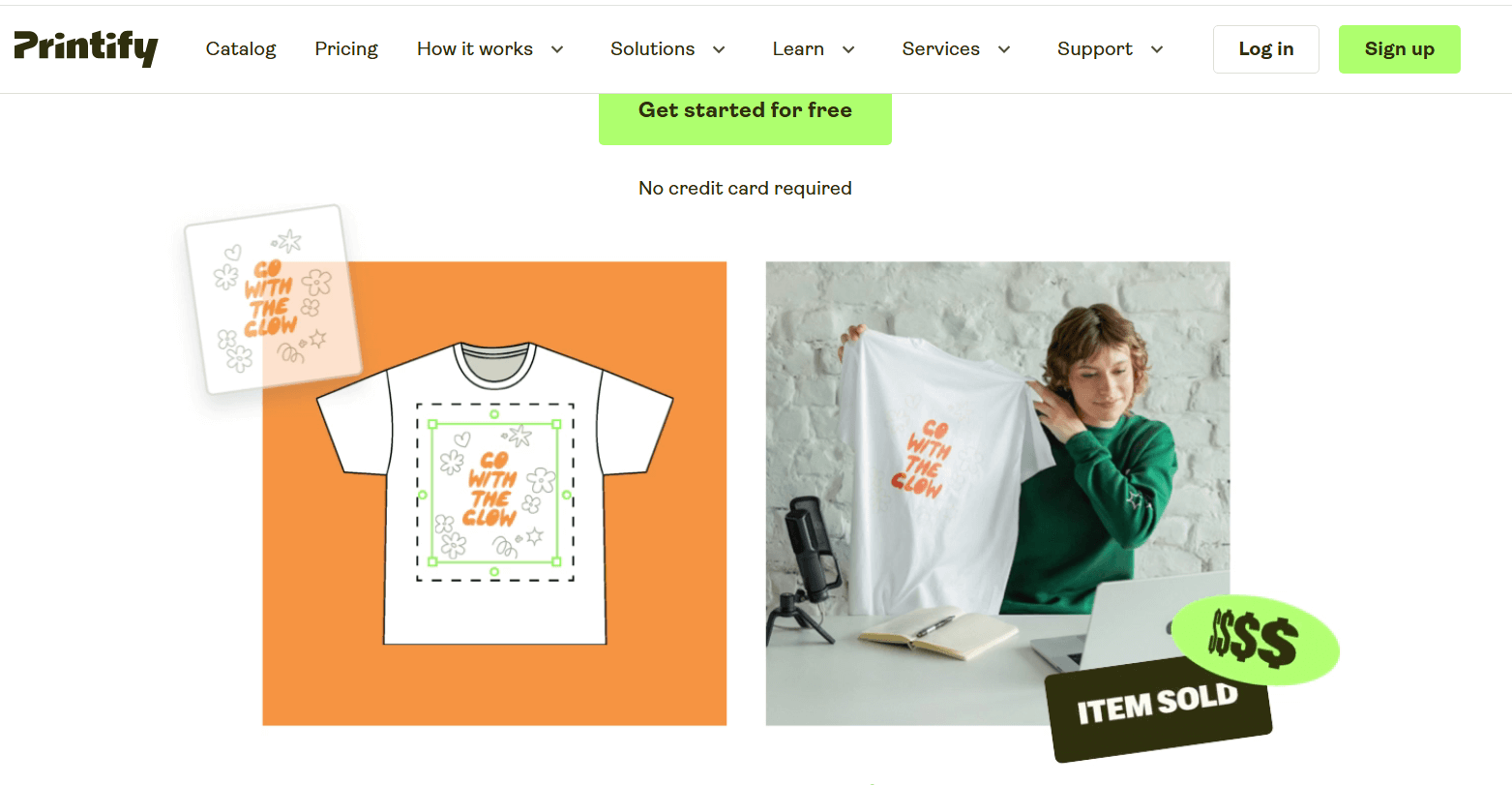 Print-on-demand products illustrating the product category