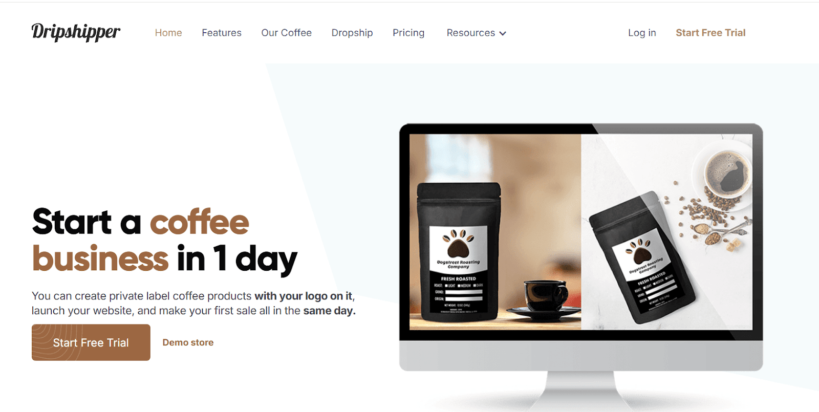 Coffee products illustrating the product category