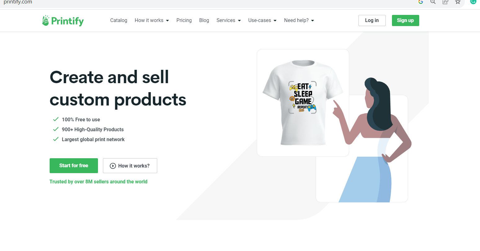 Printify supplier screen showing its Etsy production-partner workflow