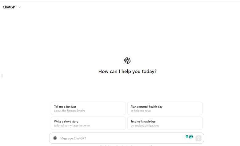ChatGPT interface showing product-research prompt options