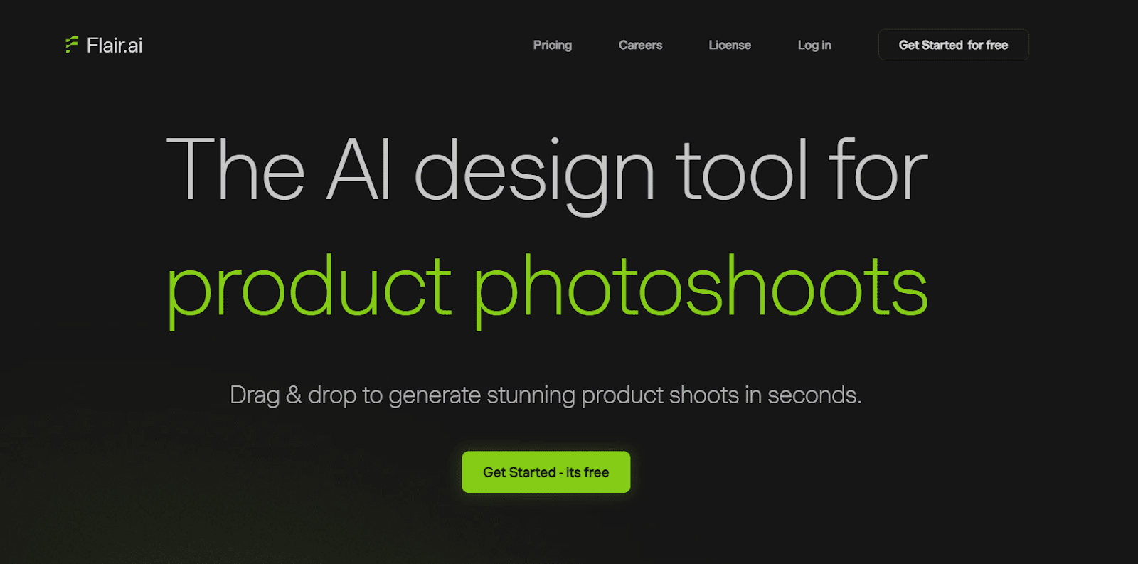 Flair editor placing a bottle into an AI-generated product scene