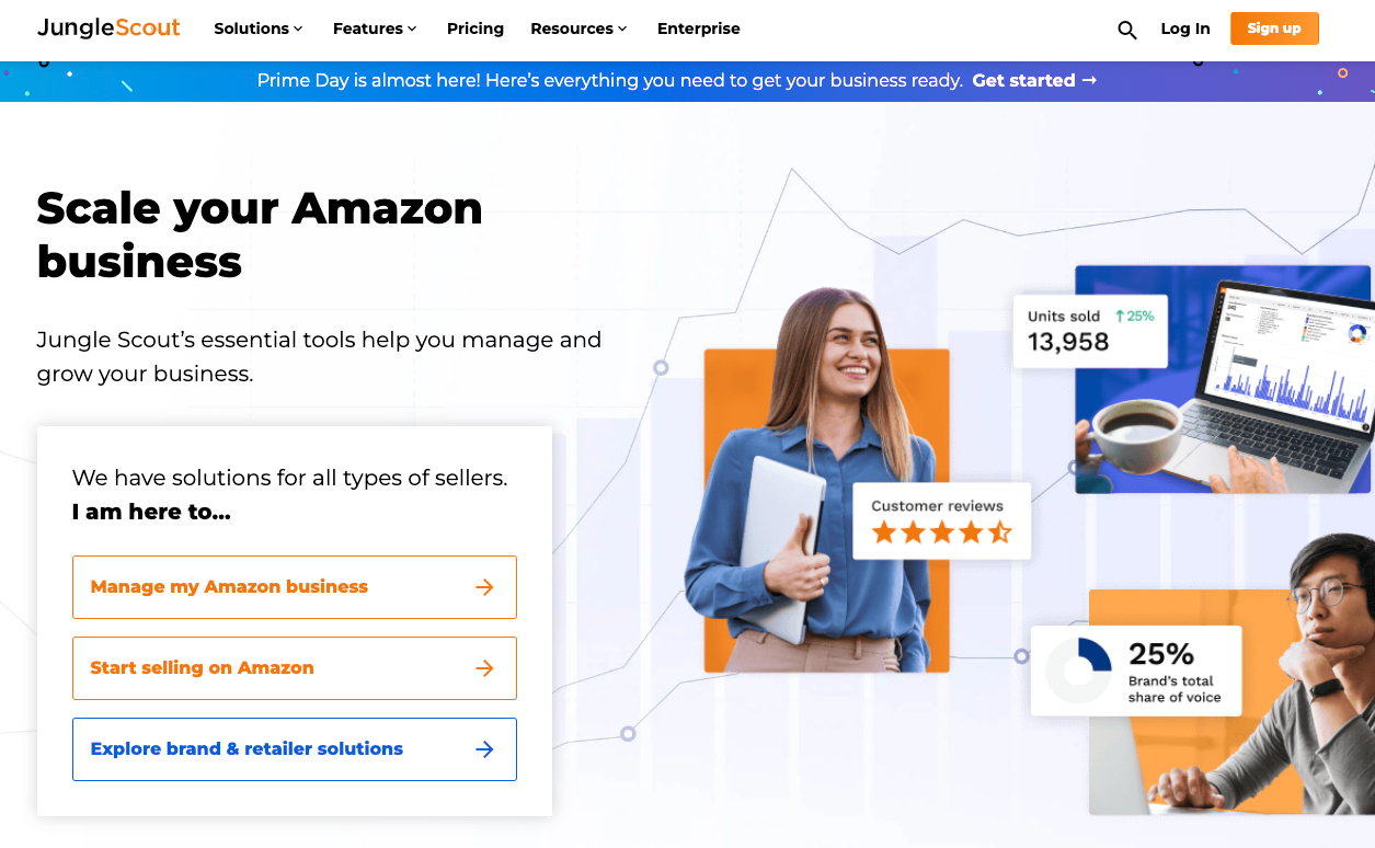 Jungle Scout extension displaying Amazon product estimates