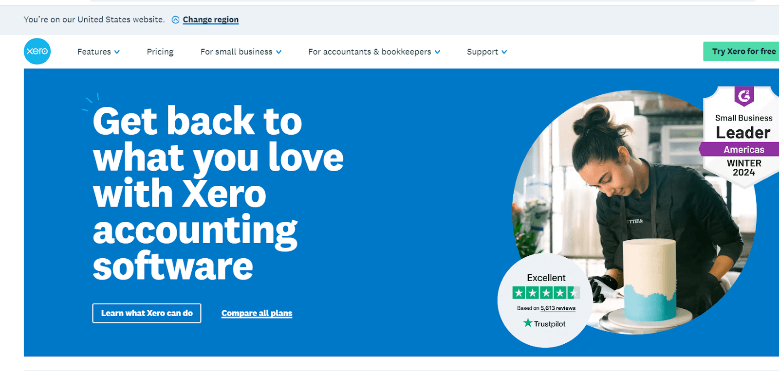Xero dashboard for cloud accounting and financial reporting