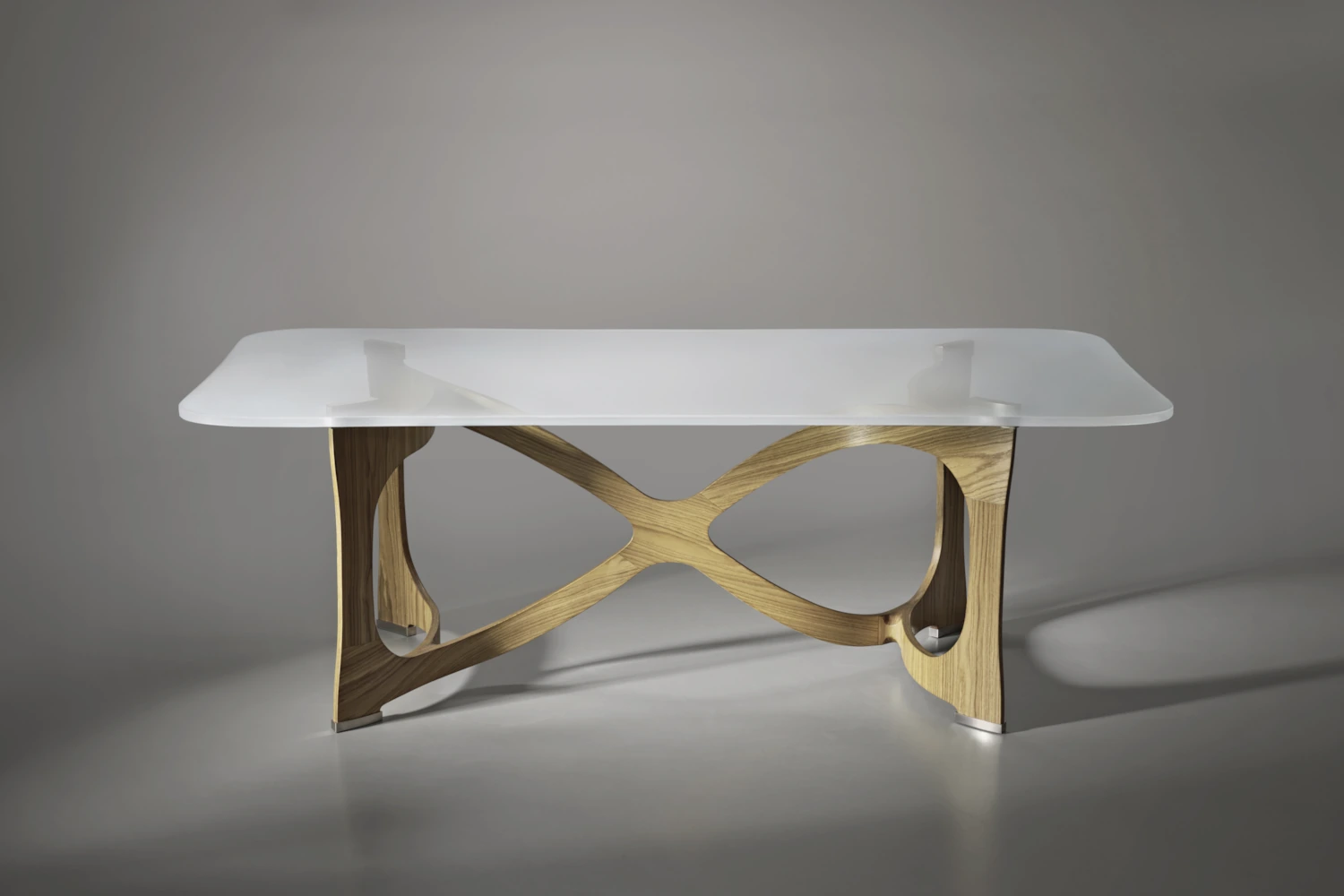 Natureiche, milchiges Plexiglas