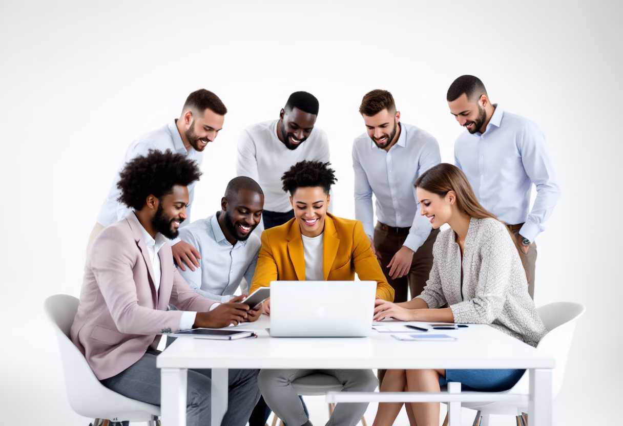 image of team collaborating on a project