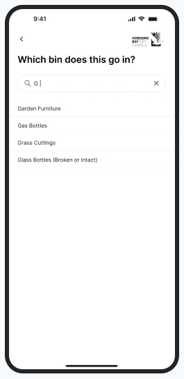 Australian Government Council App écran recherche