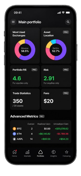 Delta crypto app écran 1