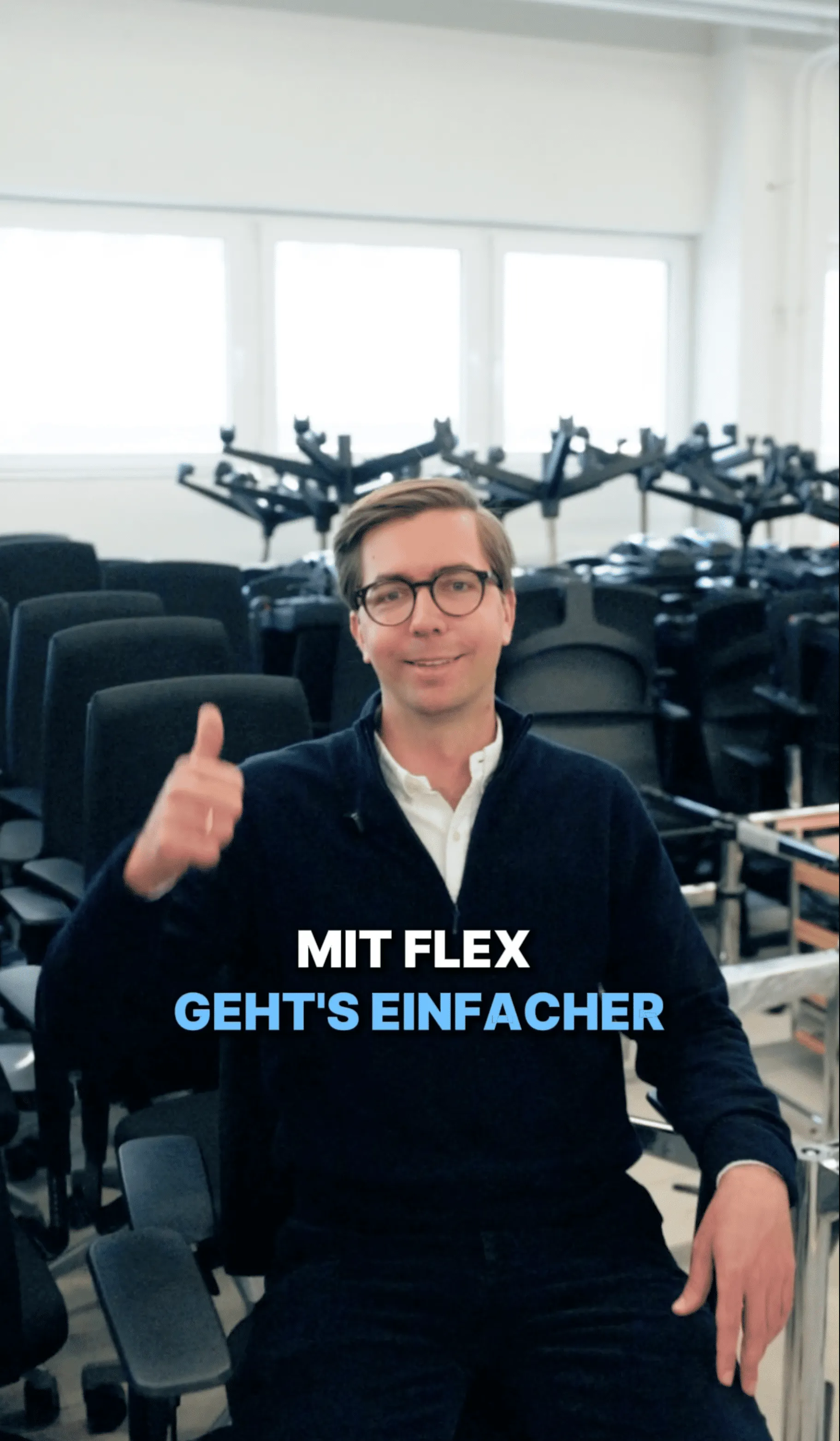 Standbild aus dem FLEX Büromöbel Video-Ad
