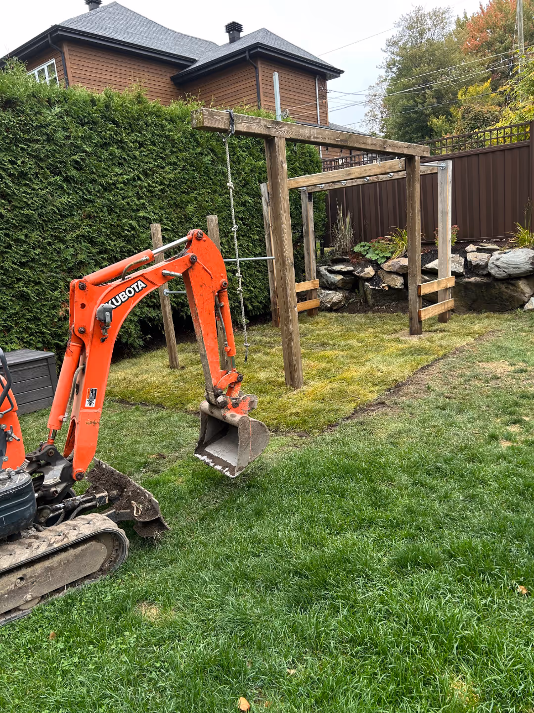 Travaux excavation