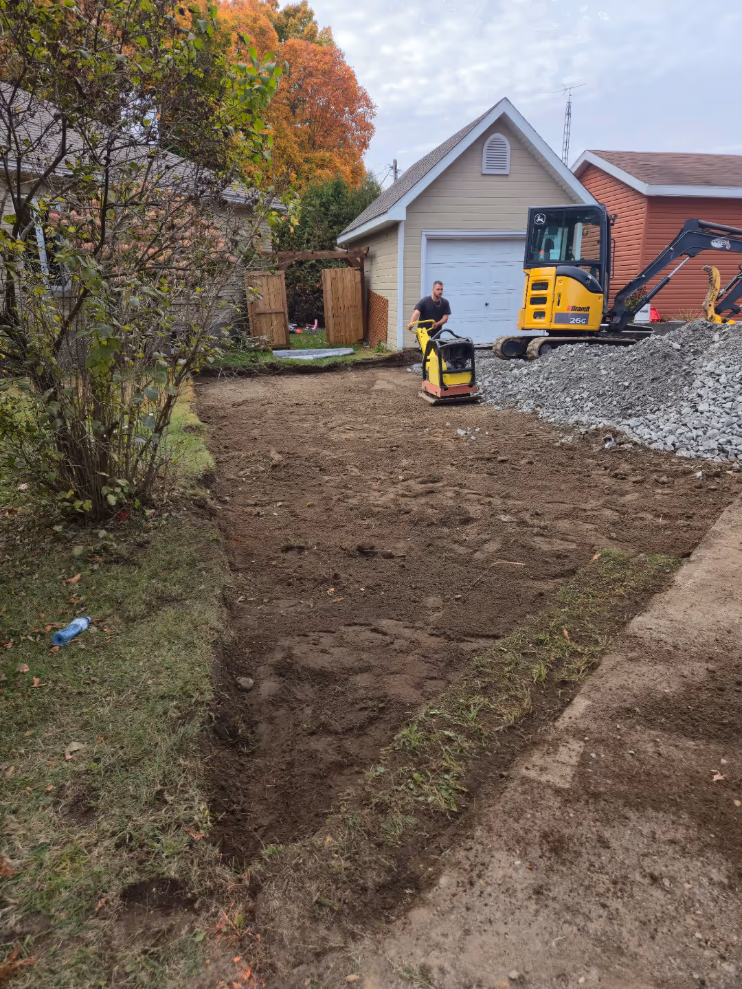 Travaux excavation