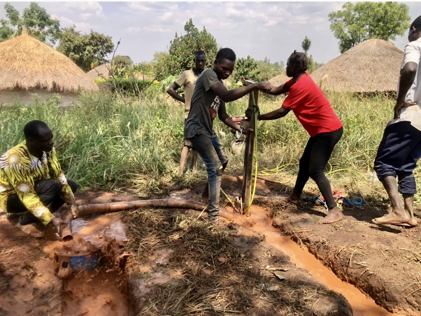 A well being drilled by Bibhuti's team in India