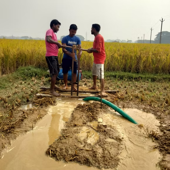 Agricultural well drilling in India
