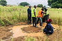 Children celebrating at the first African well of 2026