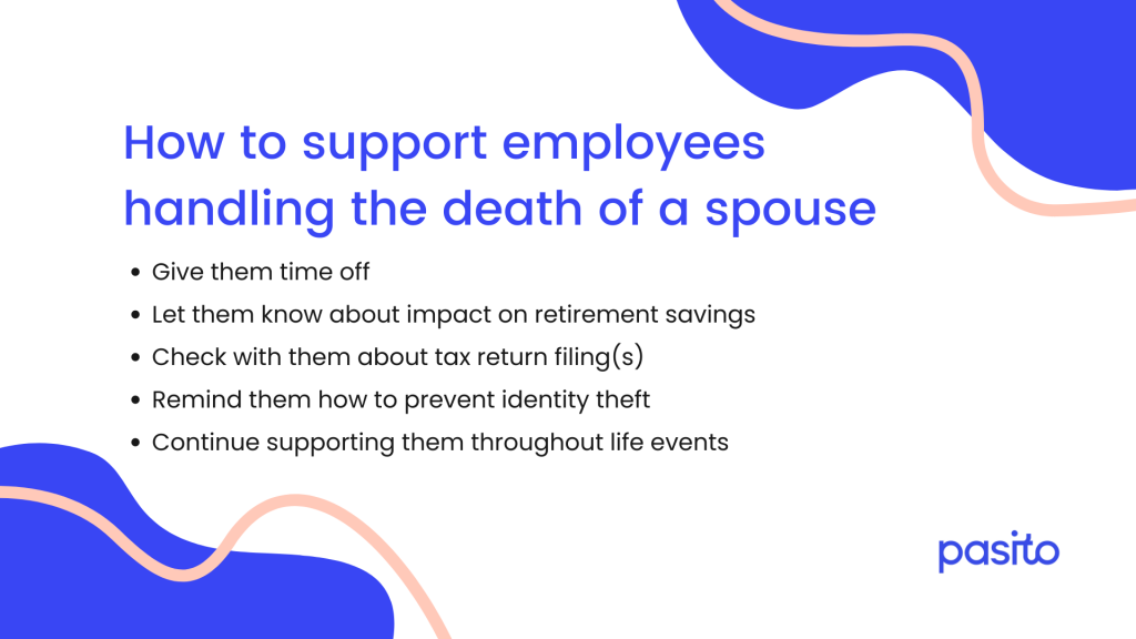 support employees handling the death of a spouse