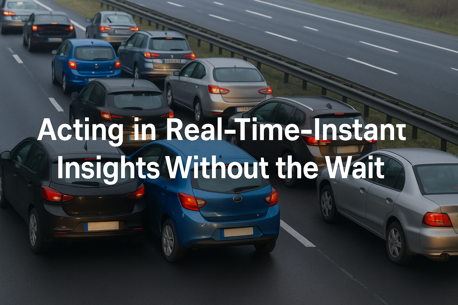 Abstract data streams moving in real time, symbolizing instant AI-powered insights without delays.