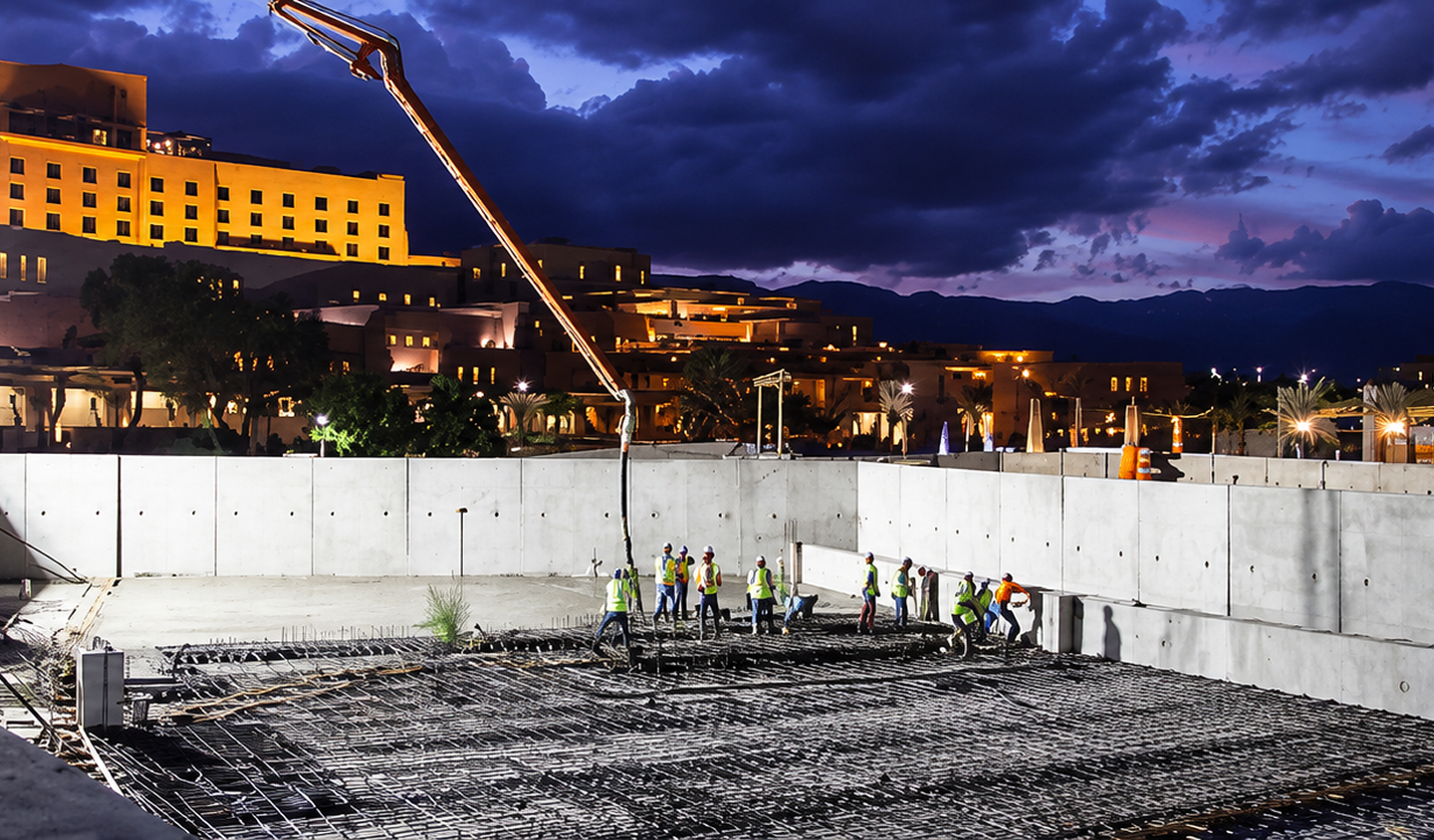 People building a bridge