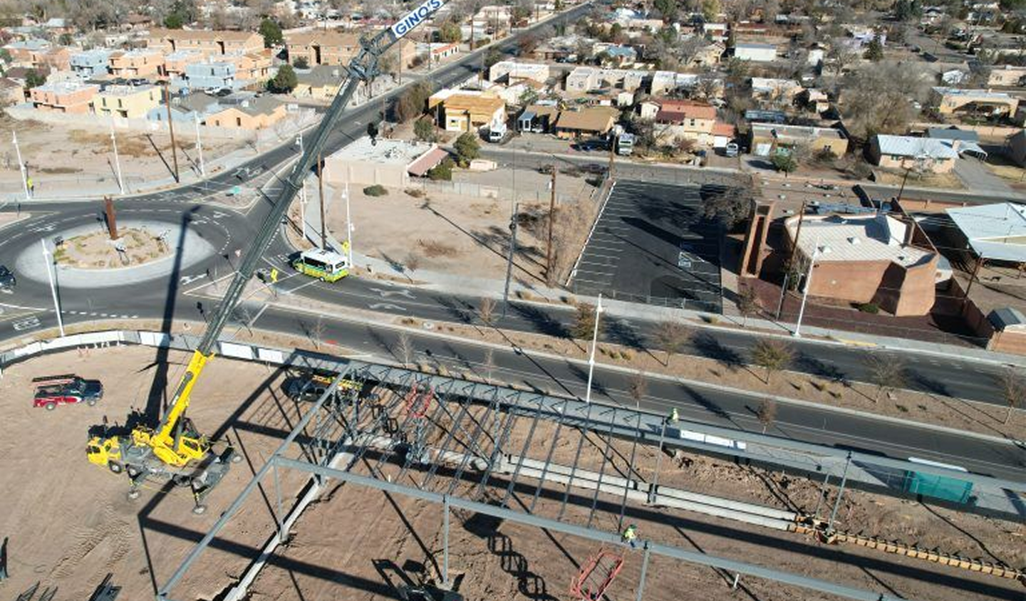 People building a bridge