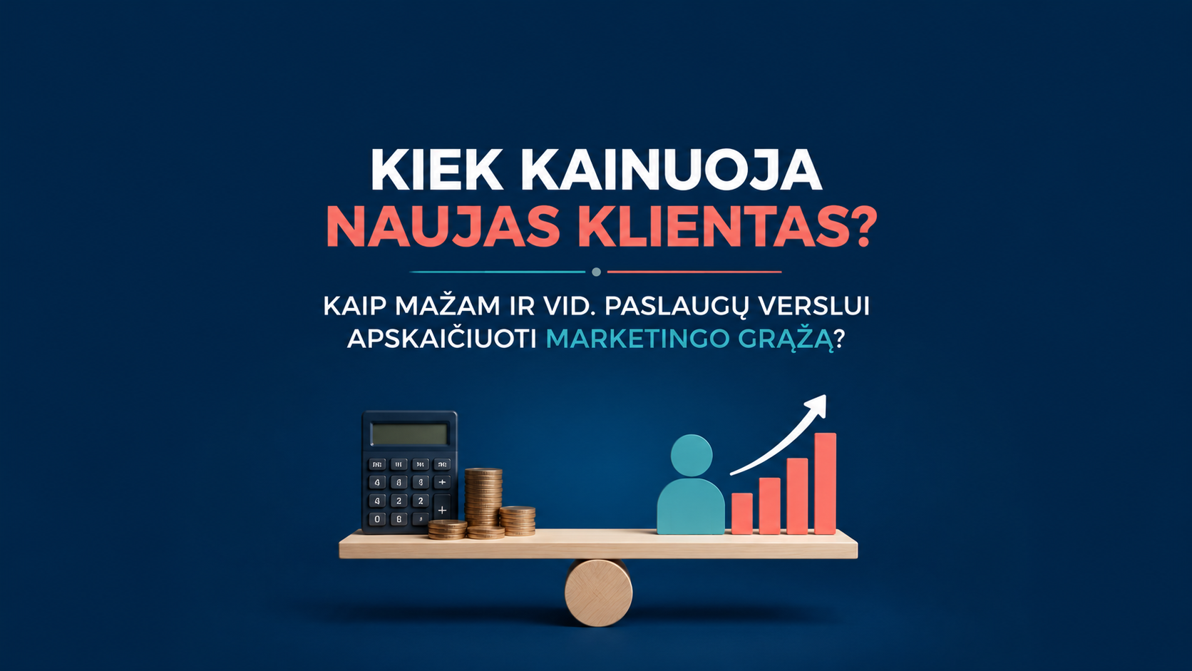 Kiek kainuoja naujas klientas? Kaip mažam ir vid. paslaugų verslui apskaičiuoti marketingo grąžą?