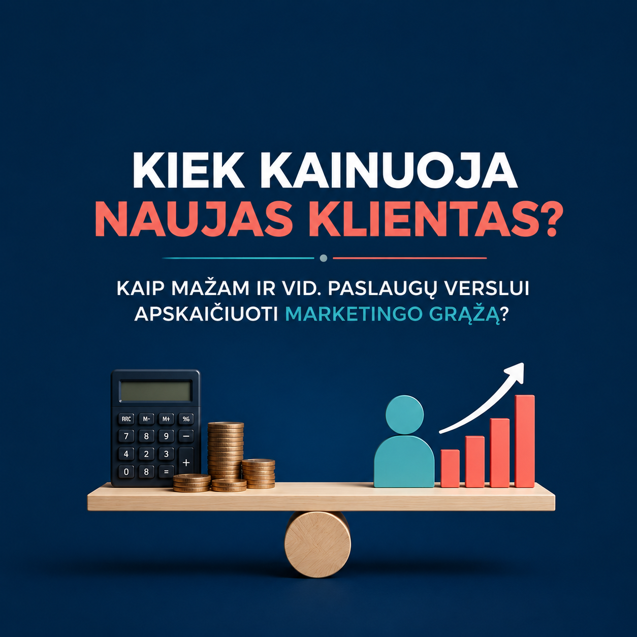 Kiek kainuoja naujas klientas? Kaip mažam ir vid. paslaugų verslui apskaičiuoti marketingo grąžą?