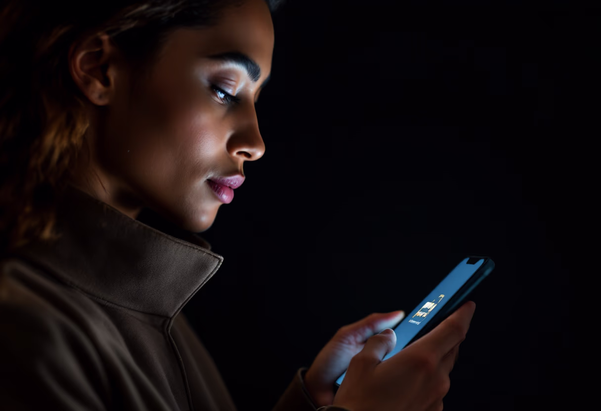 image of a commuter using a transportation app