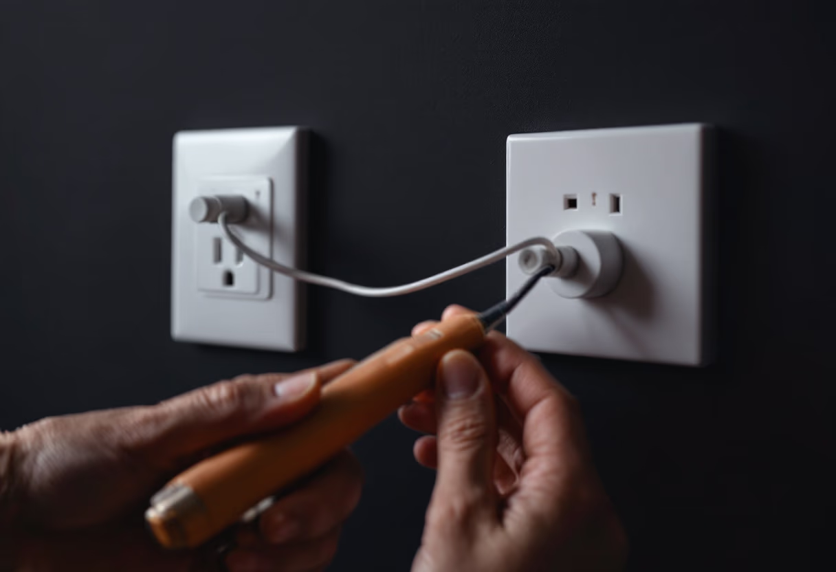 image of renovation process - electrical work
