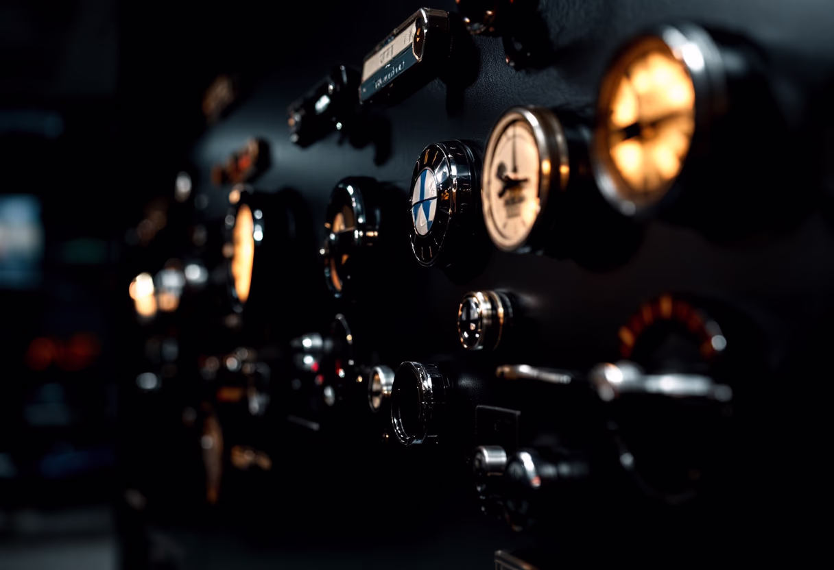 image of dealership history wall for an auto dealership