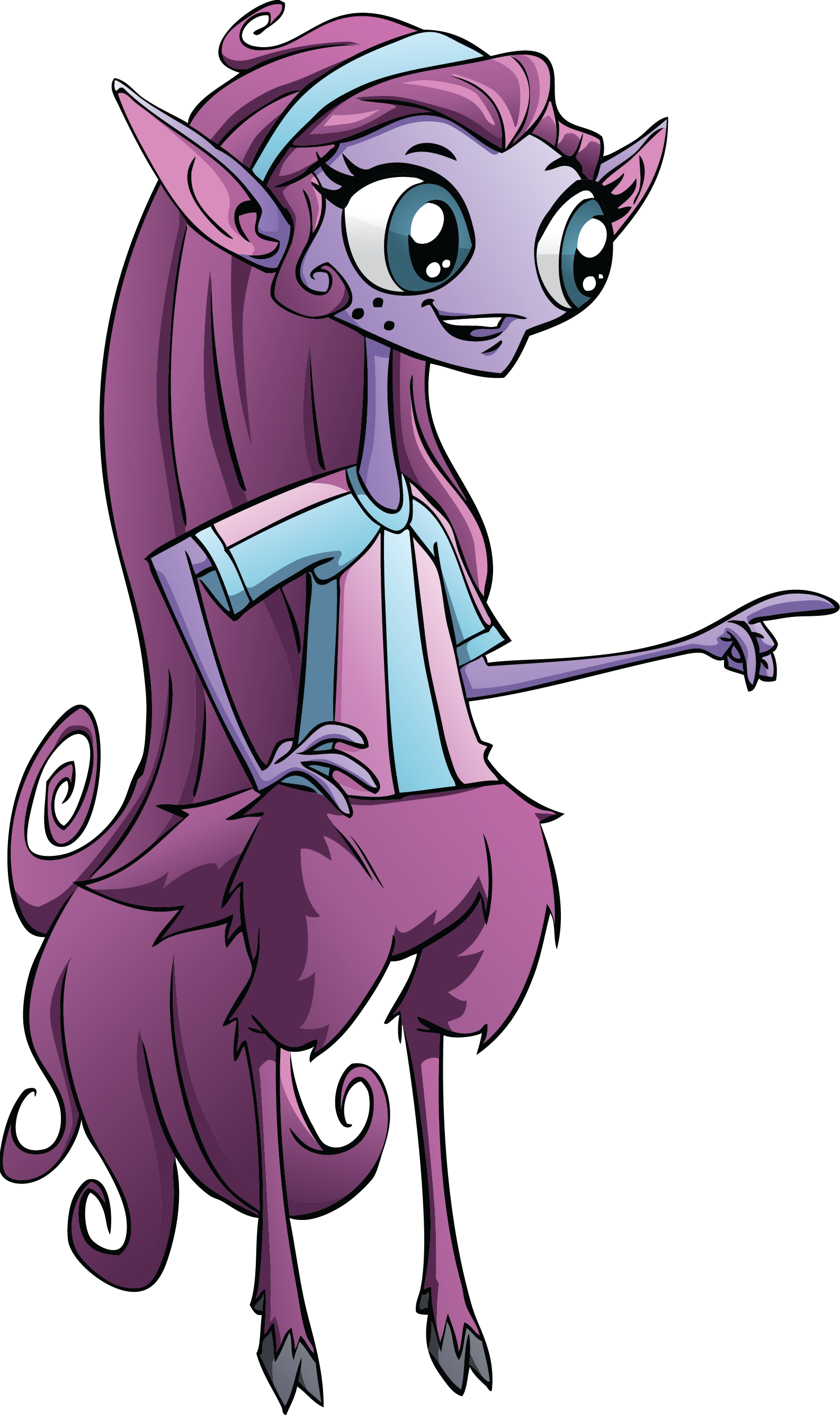Beast Classroom character Fiona, an adult purple monster.