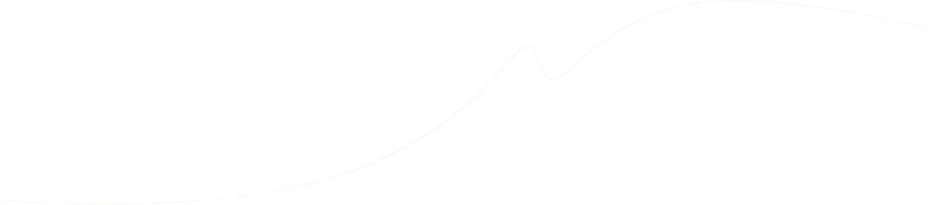 Thin white curved line with smooth waves on a black background.