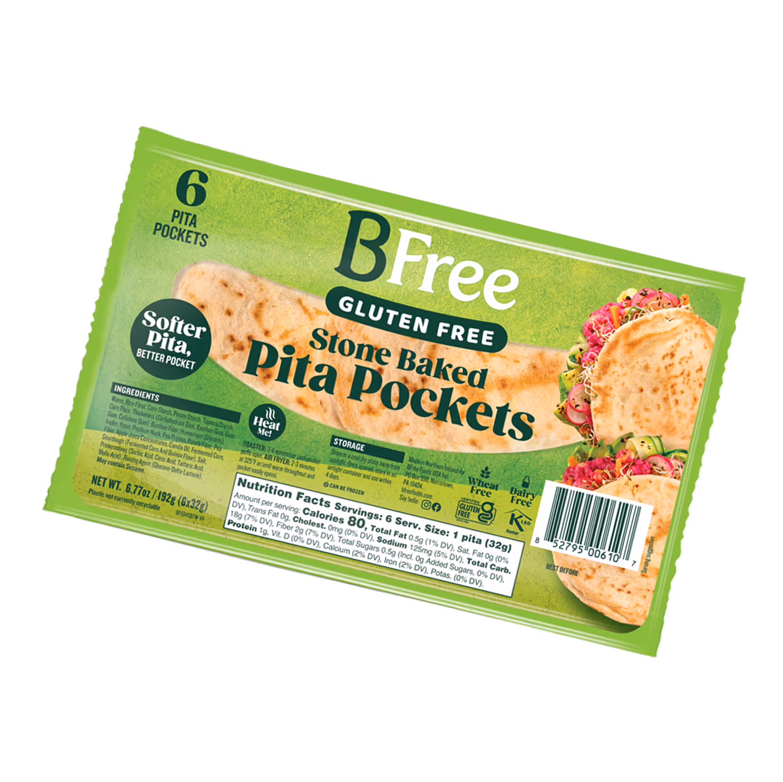 BFree Gluten Free Stonebaked Pita Breads