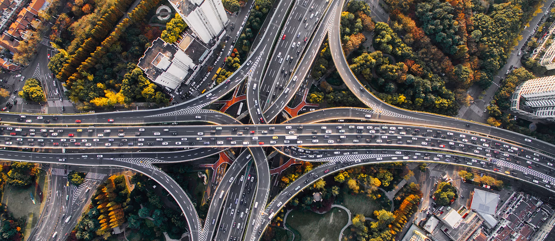 Arial view of highway